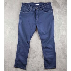 Tom James Blue Delta Pants Blue 5 Pocket Chino Custom 33x28 USA Made